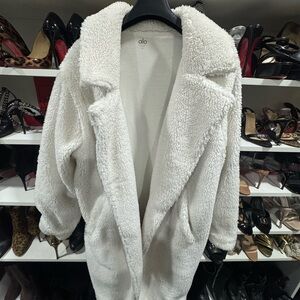 Alo white sherpa coat